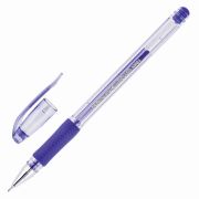 Ручка гелевая с грипом CROWN «Hi-Jell Needle Grip», СИНЯЯ, узел 0,7 мм, линия письма 0,5 мм, HJR-500RNB