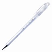 Ручка гелевая CROWN «Hi-Jell Pastel», БЕЛАЯ, корпус тонированный белый, узел 0,8 мм, линия письма 0,5 мм, HJR-500P