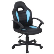 Кресло компьютерное BRABIX «Spark GM-201», экокожа, черное/голубое, 532505