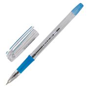 Ручка шариковая масляная с грипом BRAUBERG «i-Rite GT SKY», СИНЯЯ, голубые детали, узел 0,4 мм, 143299