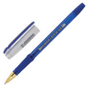 Ручка шариковая масляная с грипом BRAUBERG «i-Rite GT GLD», СИНЯЯ, корпус тонированный синий, узел 0,7 мм, 143302