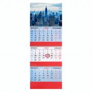 Календарь квартальный на 2023 г., 3 блока, 3 гребня, с бегунком, офсет, «NEW YORK», BRAUBERG, 114233