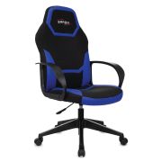 Кресло компьютерное BRABIX «Alpha GM-018», ткань/экокожа, черное/синее, 532638, GM-018_532638