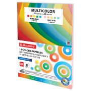 Бумага цветная 10 цветов BRAUBERG «MULTICOLOR», А4, 80 г/м2, 200 л. (10 цветов x 20 листов), 114209
