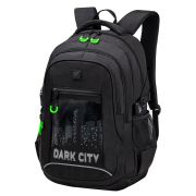 Рюкзак BRAUBERG CONTENT универсальный, 3 отделения, светоотражающий принт, «Dark city», 47х33х18 см, 270763