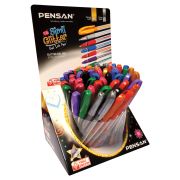 Ручка гелевая PENSAN «Glitter Gel», АССОРТИ, чернила с блестками, узел 1 мм, линия письма 0,5 мм, дисплей, 2280/S60
