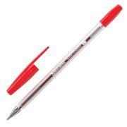 Ручка шариковая BRAUBERG «M-500 CLASSIC», КРАСНАЯ, корпус прозрачный, узел 0,7 мм, линия письма 0,35 мм, 143446