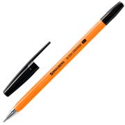Ручка шариковая BRAUBERG «M-500 ORANGE», ЧЕРНАЯ, корпус оранжевый, узел 0,7 мм, линия письма 0,35 мм, 143449