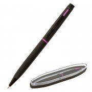 Ручка подарочная шариковая BRAUBERG «Tono», СИНЯЯ, корпус черный, синие детали, линия письма 0,5 мм, 143489
