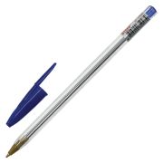 Ручка шариковая STAFF «Basic Budget BP-04», СИНЯЯ, линия письма 0,5 мм, с штрихкодом, 143868