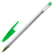 Ручка шариковая STAFF «Basic Budget BP-04», ЗЕЛЕНАЯ, линия письма 0,5 мм, с штрихкодом, 143871