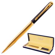 Ручка подарочная шариковая GALANT «ARROW GOLD», корпус черный/золотистый, детали золотистые, узел 0,7 мм, синяя, 143523