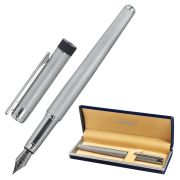 Ручка подарочная перьевая GALANT «SPIGEL», корпус серебристый, детали хромированные, узел 0,8 мм, 143530