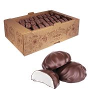 Зефир ЯШКИНО «Ванильный» в шоколадной глазури, 1000 г, картонная коробка, КЗ110