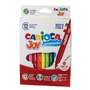 Фломастеры CARIOCA (Италия) «Joy», 12 цветов, суперсмываемые, вентилируемый колпачок, картонная коробка, 40614