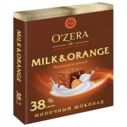 Шоколад порционный O'ZERA «Milk & Orange», молочный с апельсином, 90 г, ОС824