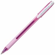 Ручка шариковая масляная с грипом UNI «JetStream», СИНЯЯ, корпус розовый, линия 0,35 мм, ш/к 03750