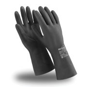 Перчатки неопреновые MANIPULA ХИМОПРЕН, хлопчатобумажное напыление, К80/Щ50, размер 8-8,5 (M), черные, CG-973