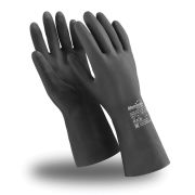 Перчатки неопреновые MANIPULA ХИМОПРЕН, хлопчатобумажное напыление, К80/Щ50, размер 10-10,5 (XL), черные, CG-973