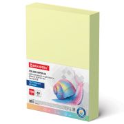 Бумага цветная BRAUBERG, А4, 80 г/м2, 500 л., пастель, желтая, для офисной техники, 115220