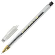 Ручка гелевая BRAUBERG «EXTRA GLD», ЧЕРНАЯ, корпус прозрачный, узел 0,5 мм, линия 0,35 мм, 143901