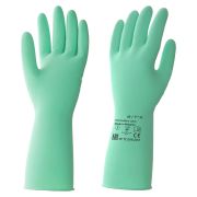 Перчатки латексные КЩС, сверхпрочные, плотные, хлопковое напыление, размер 7,5-8 M, средний, зеленые, HQ Profiline, 73583