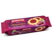 Печенье КУХМАСТЕР «Вишневые тарталетки» песочные, с вишневым джемом, 240 г, 204008