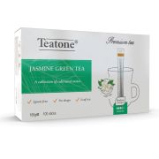 Чай TEATONE, зеленый с ароматом жасмина, 100 стиков по 1,8 г, картонная коробка, 1242