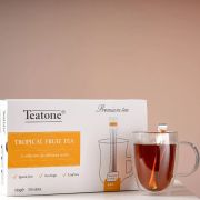 Чай TEATONE, черный с ароматом тропических фруктов, 100 стиков по 1,8 г, картонная коробка, 1247