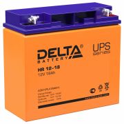 Аккумуляторная батарея для ИБП любых торговых марок, 12 В, 18 Ач, 181х77х167 мм, DELTA, HR 12-18
