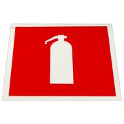 Знак пожарной безопасности «Огнетушитель», КОМПЛЕКТ 10 шт., 200х200 мм, пленка самоклеящаяся, F04, код 1С/F 04