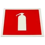 Знак пожарной безопасности «Огнетушитель», 200х200х2 мм, фотолюминесцентный, пластик, F04, код 1С/F 04
