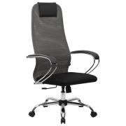 Кресло офисное BRABIX PREMIUM «Ultimate EX-800» хром, плотная двойная сетка Х2, черное/серое, 532912