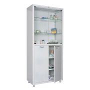Шкаф медицинский 2-створчатый HILFE «МД 2 1780/SG» 1850х800х400 мм, стекло, белый, S26199205509