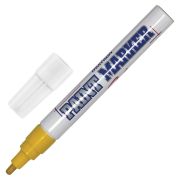 Маркер-краска лаковый (paint marker) MUNHWA, 4 мм, ЖЕЛТЫЙ, нитро-основа, алюминиевый корпус, PM-08