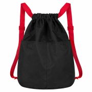 Рюкзак спортивный мешок HEIKKI PACK (ХЕЙКИ), 2 отделенения, увеличенный объем, 40х35 см, черно-красный, 272420