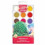 Краски акварельные ERICH KRAUSE «Artberry» с УФ-защитой яркости, 18 цветов, пластиковый пенал, 41725