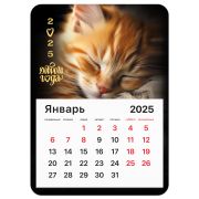 Календарь отрывной на магните на 2025 г., BRAUBERG, 130х180 мм, склейка, «Котик», 116281