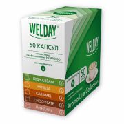 Кофе в капсулах 50 порций WELDAY (ВЭЛДЭЙ) «Aroma Line Collection», 5 вкусов, для кофемашин Nespresso, 623747