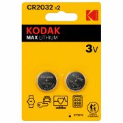 Батарейки литиевые KODAK Max Lithium CR2032 «таблетки, дисковые, кнопочные» КОМПЛЕКТ 2 шт., блистер, Б0037004