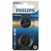 Батарейки литиевые PHILIPS Lithium CR2032 «таблетки, дисковые, кнопочные» КОМПЛЕКТ 2 шт., блистер, Б0062716