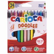 Фломастеры CARIOCA (Италия) «Doodles», 24 цвета, суперсмываемые, 42315