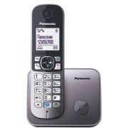 Радиотелефон PANASONIC KX-TG6811RUM, память 50 номеров, АОН, повтор, спикерфон, полифония, 10-100 м, серый