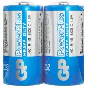 Батарейки КОМПЛЕКТ 2 шт., GP PowerPlus C (14C), солевые, в пленке, 14CEBRA-2S2