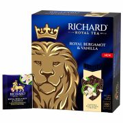 Чай RICHARD «Royal bergamot & vanilla» черный, 100 пакетиков в конвертах по 2 г, 102736