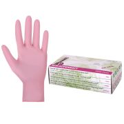 Перчатки нитриловые смотровые SFM Supersoft PINK, 100 пар (200 шт.), размер S (малый), розовые