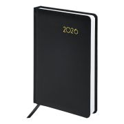 Ежедневник датированный 2026, А5, 138x213 мм, BRAUBERG «Select», балакрон, черный, 117086