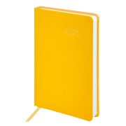 Ежедневник датированный 2026, А5, 138x213 мм, BRAUBERG «Select», балакрон, желтый, 117088