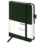 Ежедневник датированный 2026 МАЛЫЙ ФОРМАТ 100х150 мм, А6, BRAUBERG «Wood», под кожу, темно-зеленый, 117266