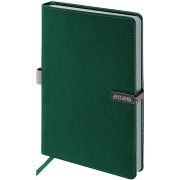 Ежедневник датированный 2026 А5 138x213 мм, BRAUBERG «Inspiration», под кожу, цветной срез, темно-зеленый, 117477